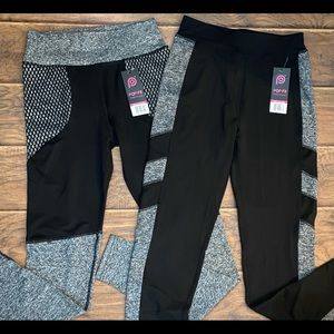 Black and Grey Yoga Pants Leggings Bundle (2 pairs)